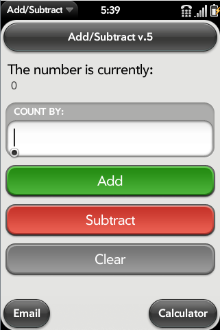 Add/Subtract App